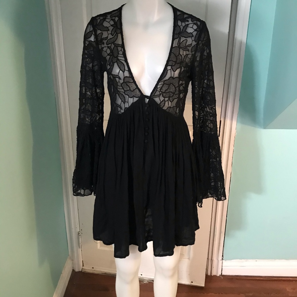 Free People Floral Lace Dress SzS